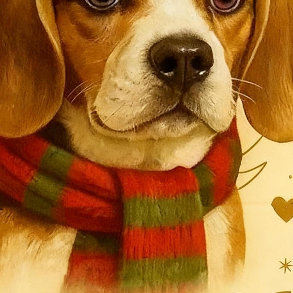 2025 Christmas Advent 2D Dog Ornaments Home Decor Cute Animal Countdown Calendar Christmas Decor for Kids Adults Wall Mantel