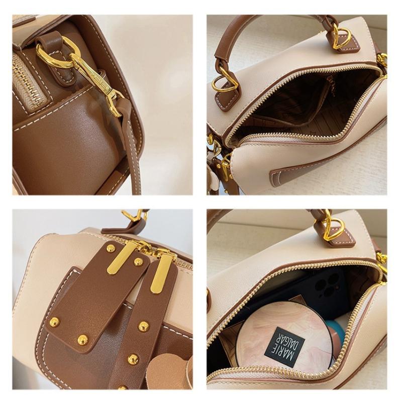 New Fashion Light Luxury Women's Handbags Contrasting Color Commuter Ladies Pillow Bag Casual Simple Shoulder Oblique Span Bags for Wife Birthday Gift