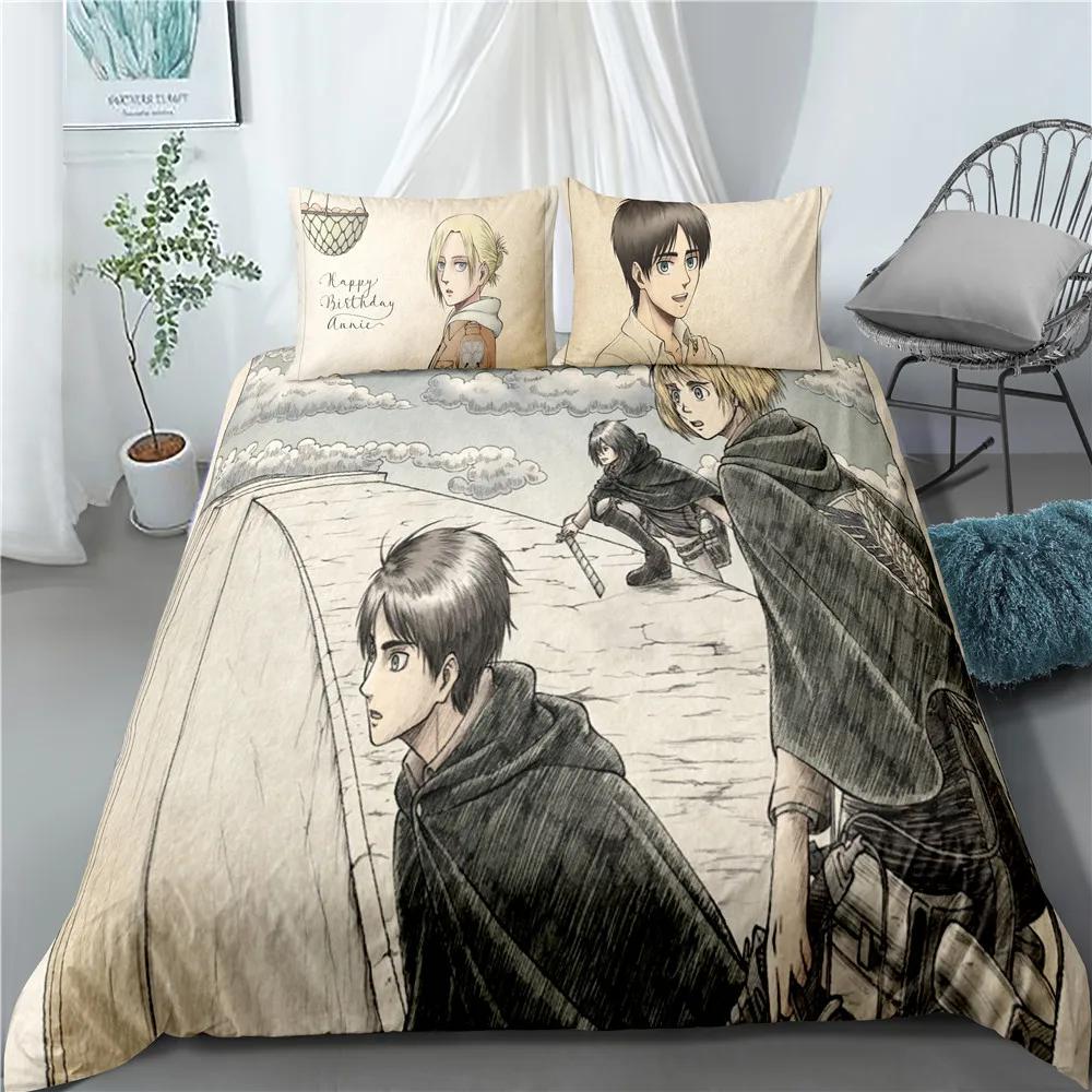 Anime A-Attack On T-Titan Home Textile 3D Bed Linen Set For Kids Comforter Bedding Sets For Home Textiles Anime Decor For Home