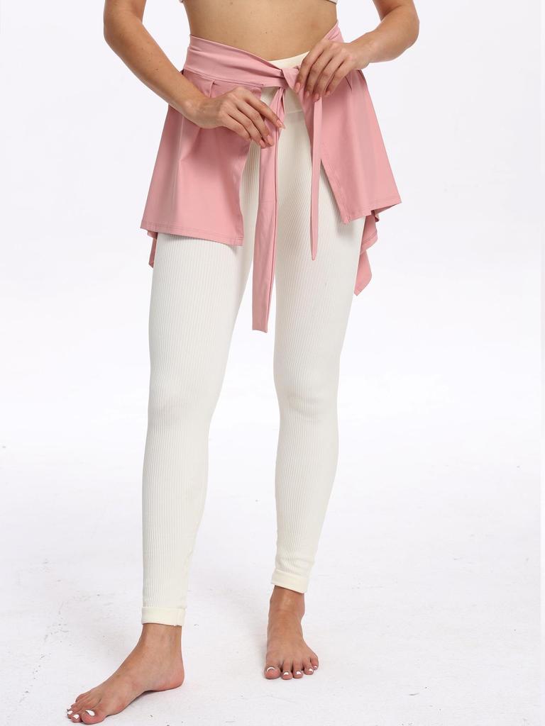 Anti-Exposure Tie-Up Yoga Skirt: Ballet Dance & Hip Cover