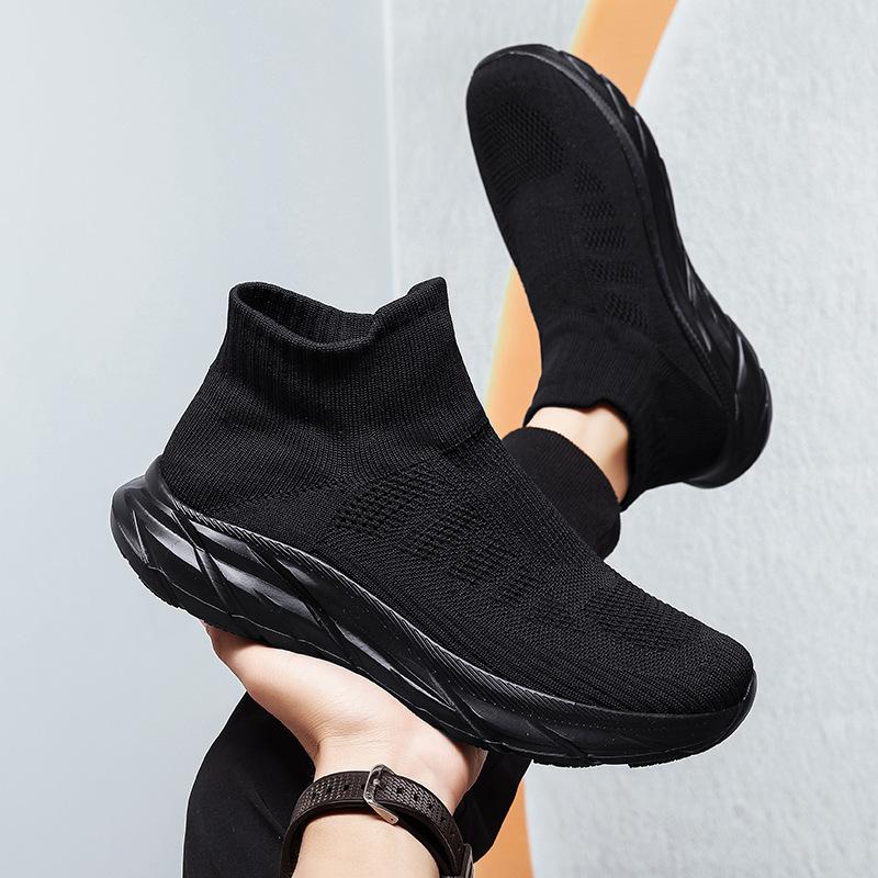 Damenschuhe 2024 neue lässige Sportschuhe Laufschuhe mit weicher Sohle Lazy Shoes Koreanische Version Trend Flying Weaving Ein-Pedal-Paarschuhe