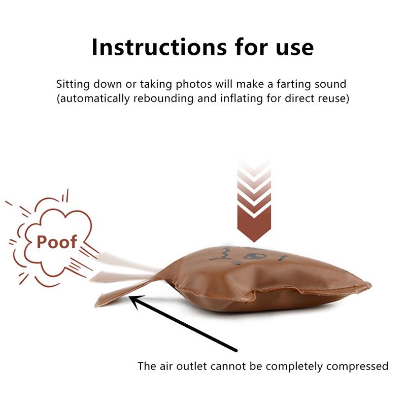 1 Piece Poop Shape Fart Pillow Whoopee Fart Cushion Pad Prank Toys Halloween Funny Pranks Toy Prank Fart Bag Party Gift For Kids