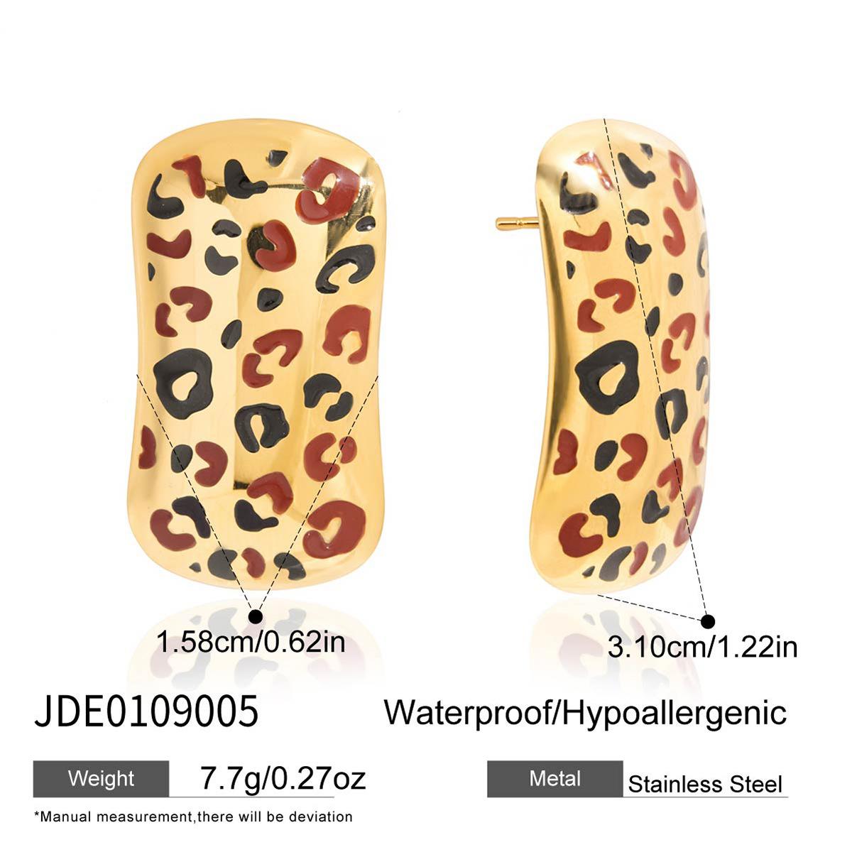 Нишевые высококачественные серьги-гвоздики  Капающая любовь , серьги с леопардовым принтом, ювелирные изделия