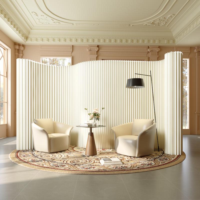 Accordion Paper Partition Screen: Movable Exhibition Fence & Living Room Backdrop – No Installation Needed