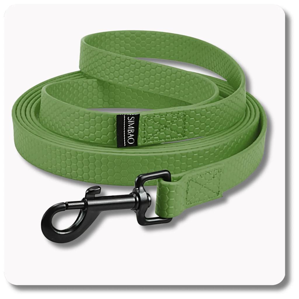 Smycz wodoodporna khaki - 1,5m, 76mm - pies 10-25kg