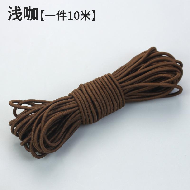 10M Rundes Farbiges Elastikband Gummiband Strapazierfähige Rindersehne Feines Springseil Elastisches Seil DIY Bekleidungszubehör Haarseil