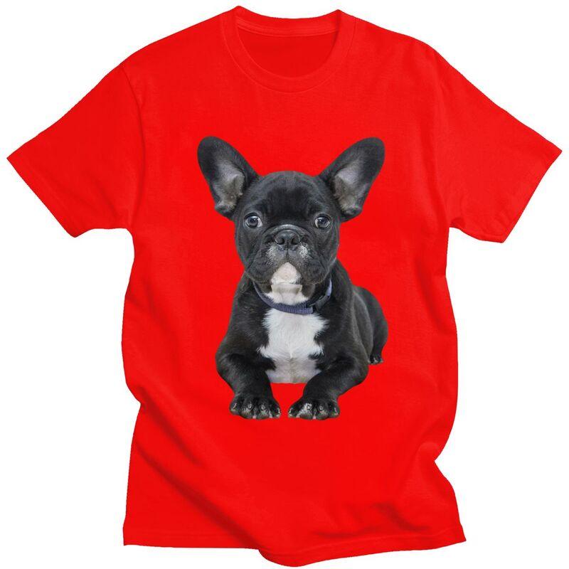 Custom French Bulldog T Shirt Men 100 Cotton Tshirt Frenchie Dog Tee Tops Streetwear Tshirt