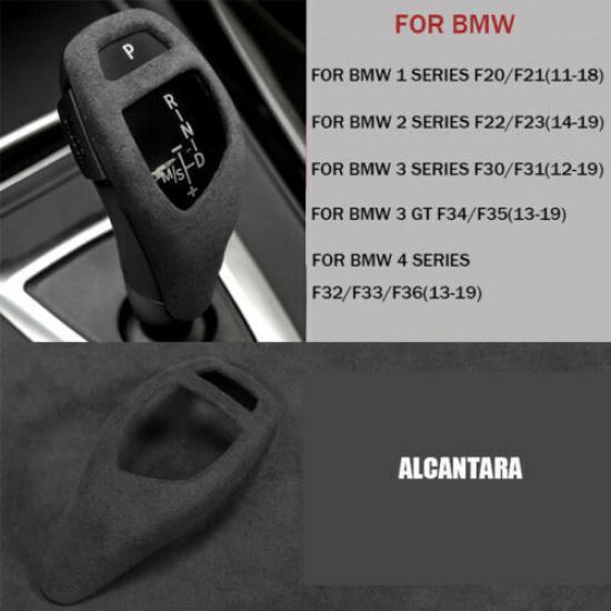 Black For BMW 2 3 4 F30 F33 F34 F36 F20 F22 F32 Gear Shift Knob Panel Cover Trim