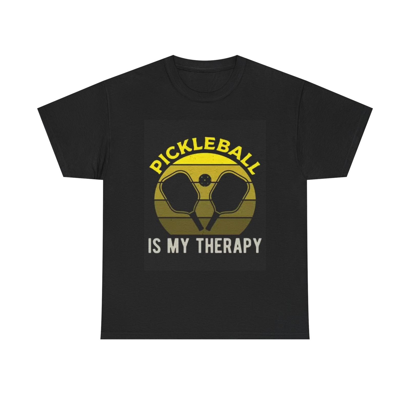 Pickleball Is My Therapy Graphic T Shirt Gift Unisex Heavy Cotton Tee XXXL