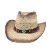 Cross-Border European And American Hot-Selling Cowboy Top Hats Hollow Warped Edge Sun Hats Western Cowboy Hats Outdoor Beach Sun Hats