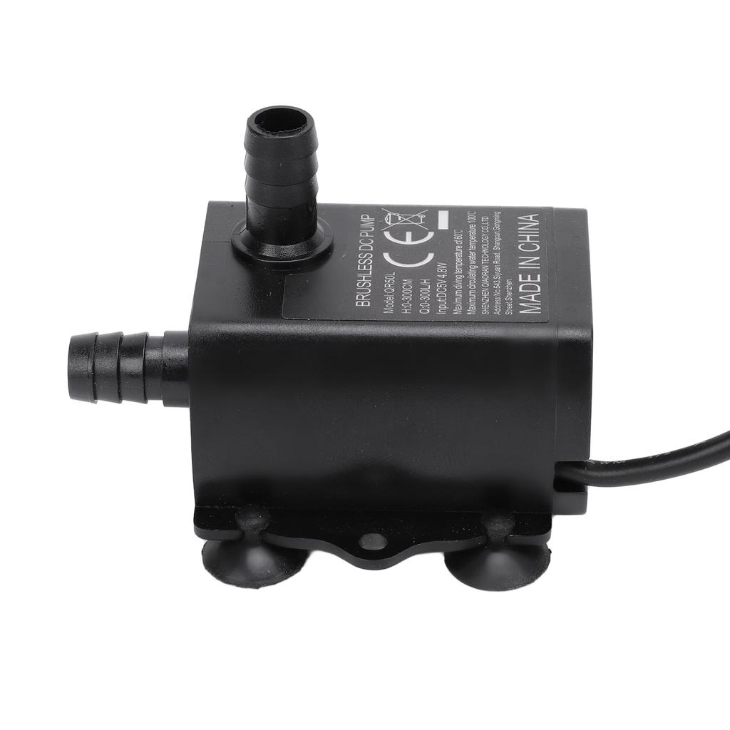 Submersible Water Pump Aquarium Fountain with Flow Adjustment Function USB Interface DC 5V 4.8W