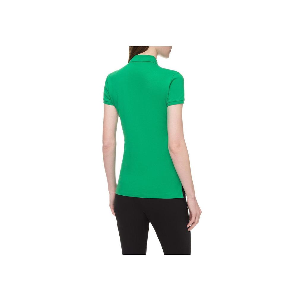Polo Ralph Lauren Solid Color Logo Embroidered Short Sleeve Polo Shirt Women Tops Green WMPOKNINN810297-D08