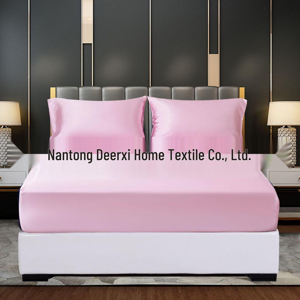 Silk Satin Cool Touch Fitted Sheet & Pillowcase Set