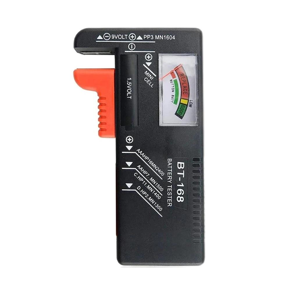 

BT-168 /BT-168D Тестер батарей Універсальний вольтметр для батарей Детектор перевірки ємності батарей для AA /AAA/C/D/9V/1.5V Кнопкових елементів