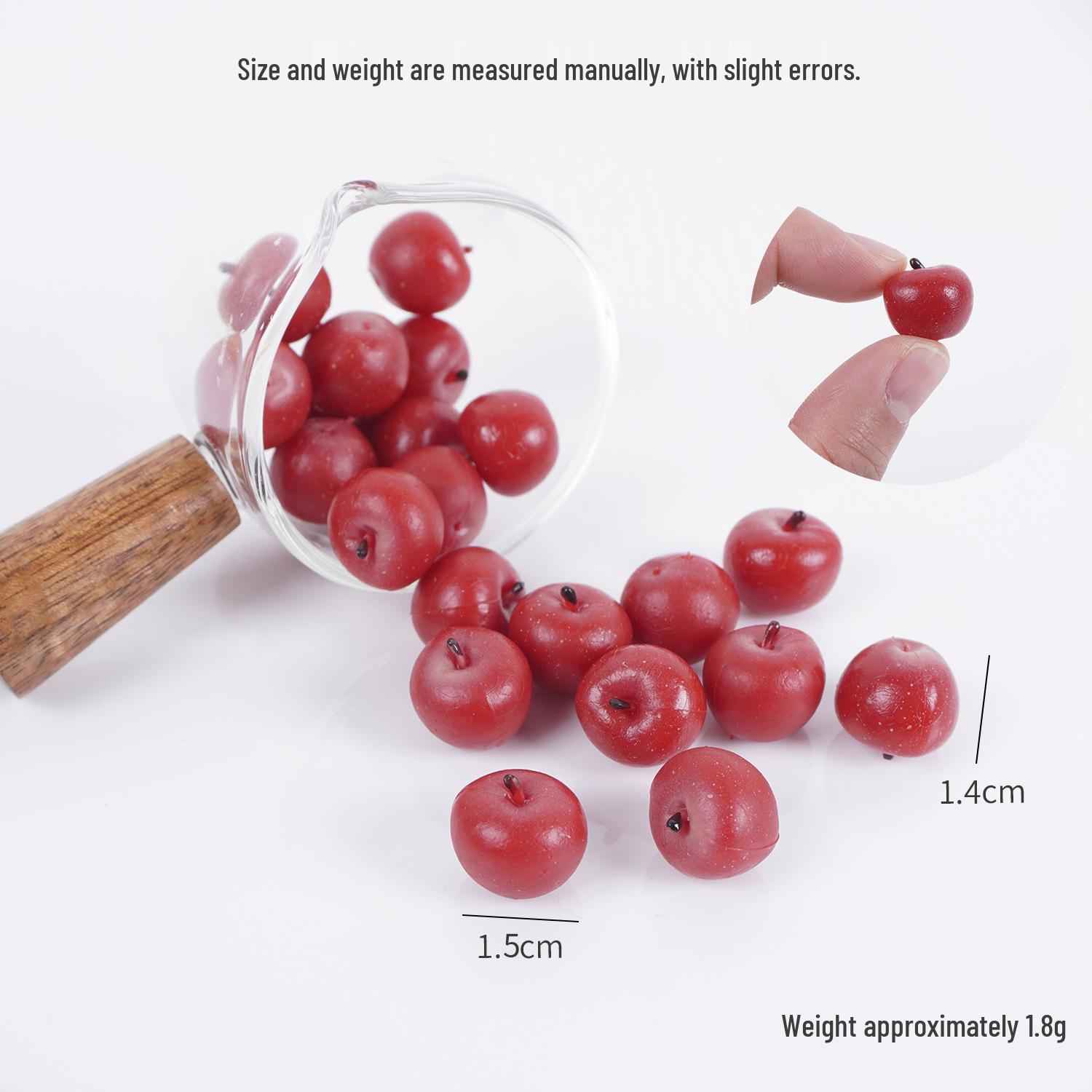 

Mini Simulated Edible Toy Fruit Props - Green & Red Apple