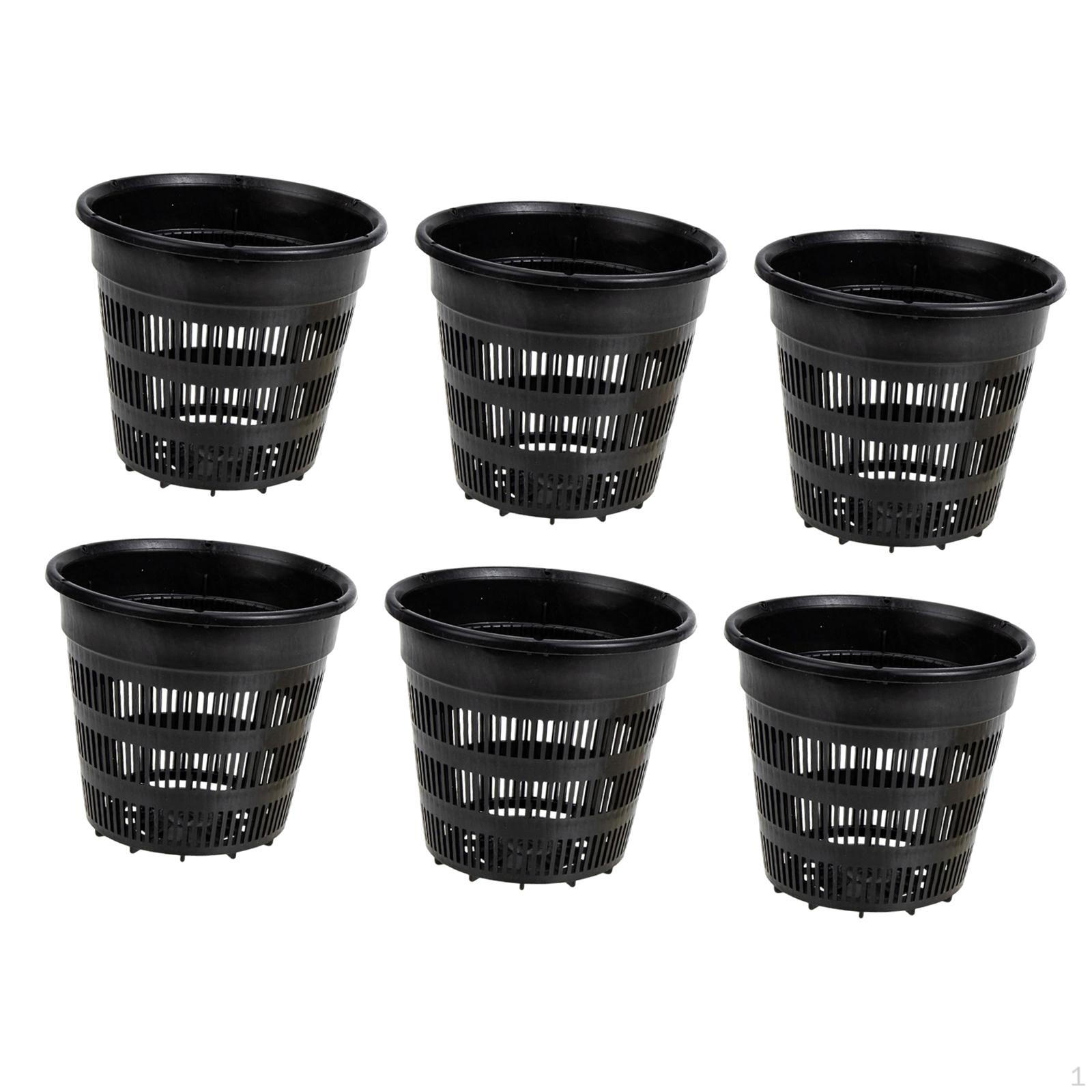 

with Drainage Holes for Growth, Lightweight, Indoor Use, Patio, Propagation, Breathable 11cm_balck round