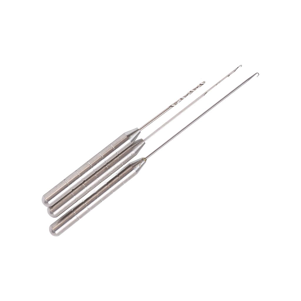Fishing Bait Needle Set 3 in 1 Combo Set Aluminium Alloy Carp Fish Drill Tackle Rigging Tool Kit