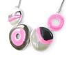 NOA [H9017] - Collier Créateur 'Coloriage' rose gris