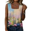Women's Fashionable Casual Vintage Print Tank Top