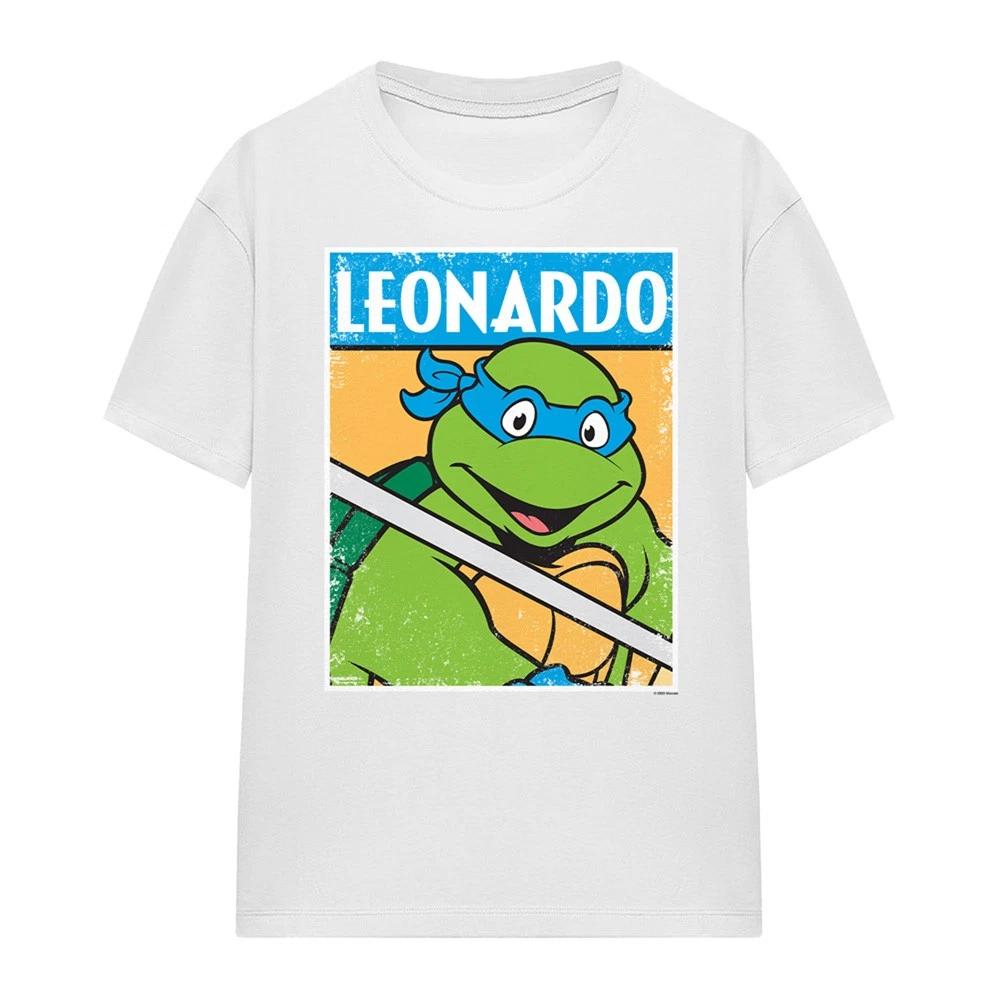 TMNT TMNT Leo Womens 100% Cotton T-shirt Mens Tees Top S-2XL, White L