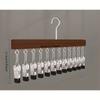 2 Pack Clip-on Trouser Hangers Specifically Design for Wardrobe Organizer 12 Pairs Trousers Jeans Hats Shorts Socks Saving Space