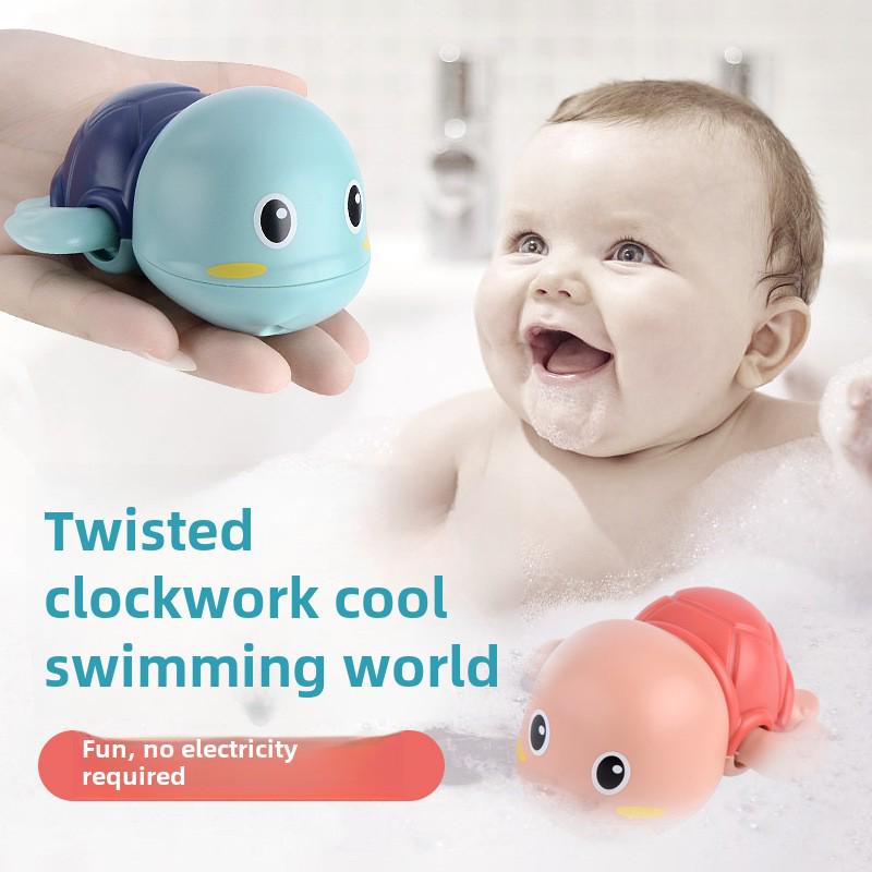 Wind-Up Baby Bath Toy Set: Duck, Dolphin, & Turtle