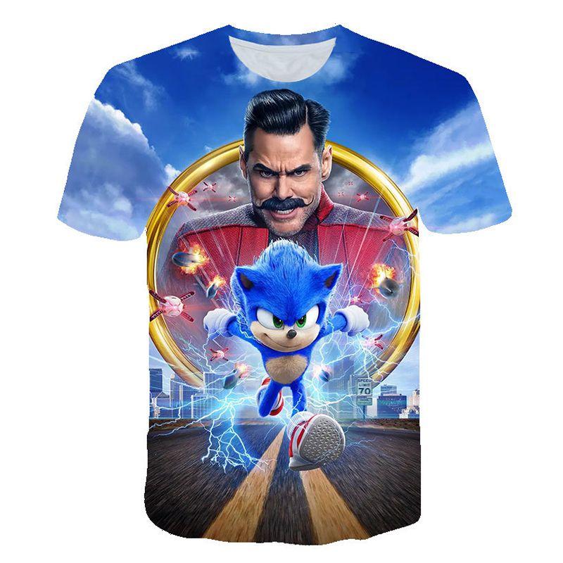 Vibrant Sonic The Hedgehog Printed T-shirt For Kids With Short Sleeves And Comfort Fit