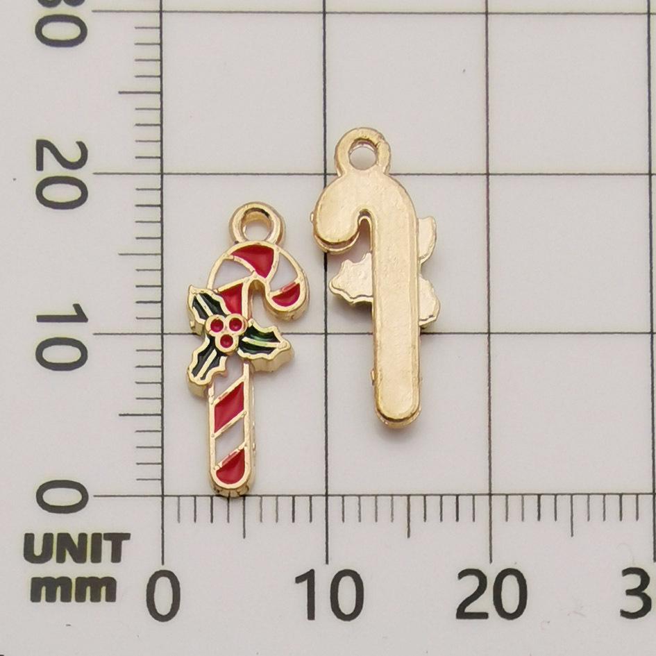 Christmas Oil Drip Alloy Small Pendant Bracelet Necklace Pendant Handmade Diy Material Jewelry Accessories