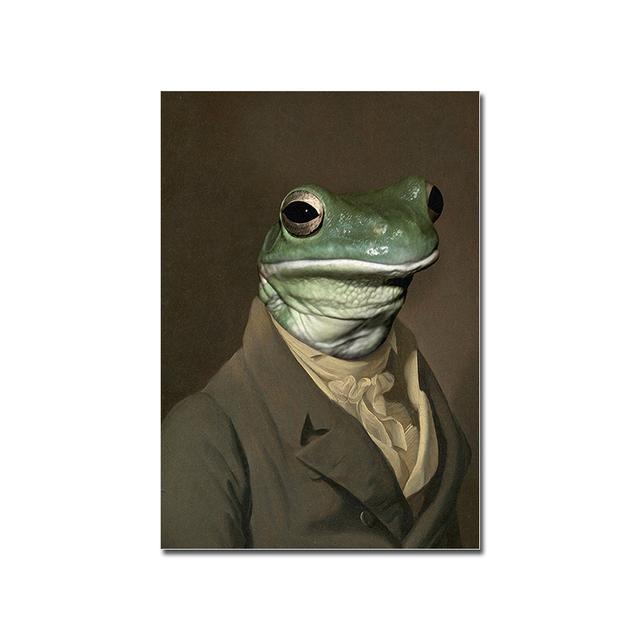 Vintage Flamingo Lion Panda Stag Panther Tiger Canvas Painting Animal Portrait Poster Print Renaissance Wall Picture Home Decor No Frame