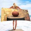 Basketball Large Beach Towel,Soft and Quick Dry Oversized Bath Soft Microfiber for Sports Girls Teens Adults Men