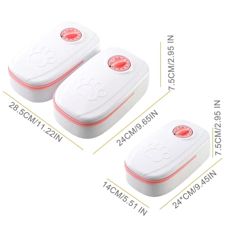 Automatic Pet Feeder For Cats And Small Dogs Dry Or Semi-Moist Pet Food Dispenser With 48-Hour Timer For Puppy Kitten Home Use