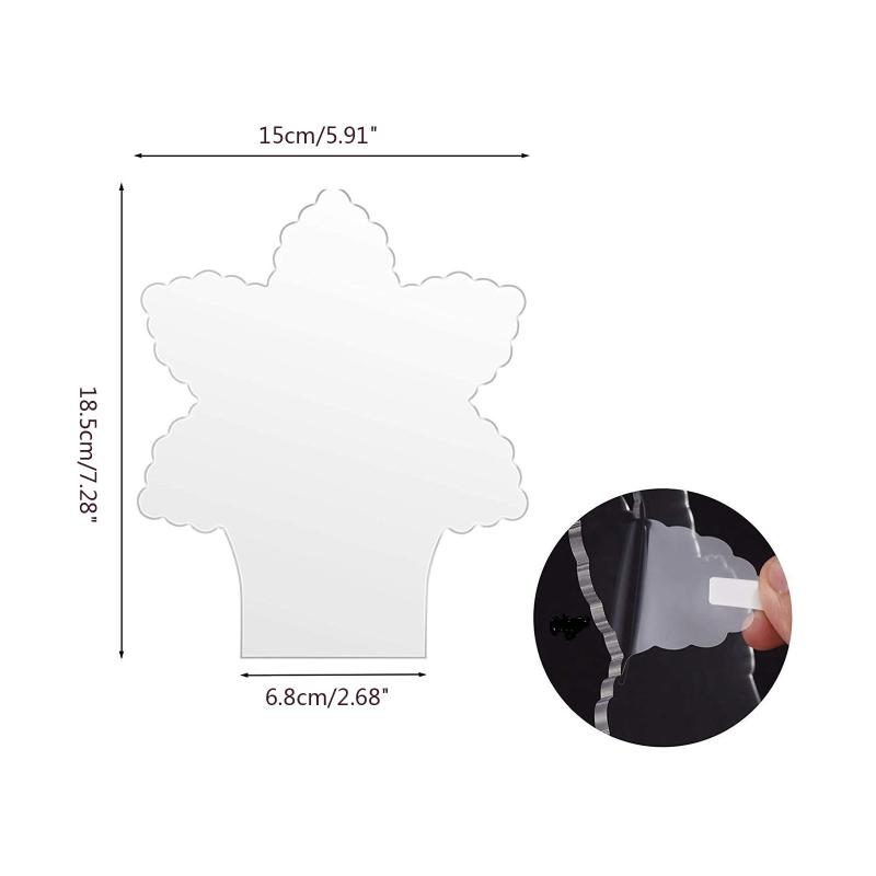 5PCS/Pack Acrylic Light Sheets Creative Star Snowflake Design DIY LED Night Lights Supplies for Christmas Decorations