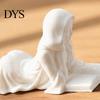 Elegante Wohnkultur Akzente Lesendes Mädchen Figur, 3D Gedruckt Auf Dem Bauch Liegend Künstlerische Schreibtischdekoration Skulptur, Frauenstatue für Büro