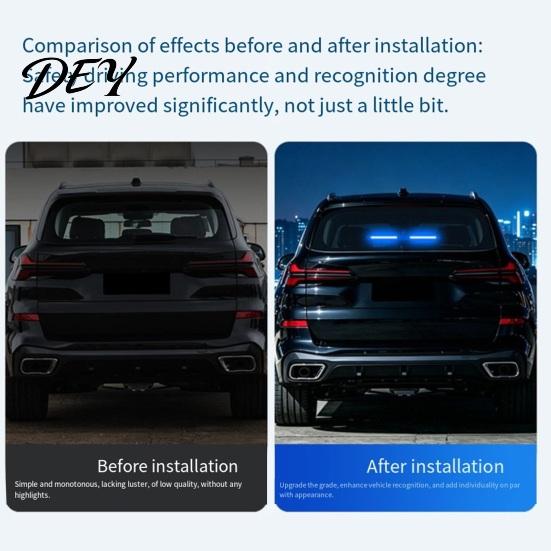 Solar Powered Auto Interior Light Car Window Light, LED Blue Safety Lamp for Rear Windshield, Vehicle Illumination Universal Suction Cup Warning SUVs