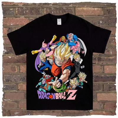 Dragon Ball Retro Printed T-shirt, Japanese Anime, Men's and Women's Fitness T-shirt, Men's Sports T-shirt, Summer T-shirt