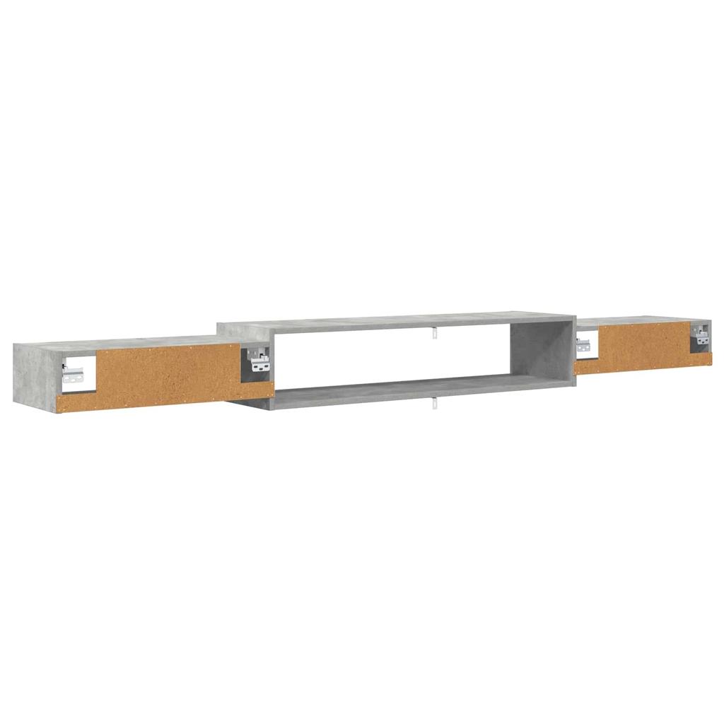 Wall Mounted TV Cabinet Wall Shelf Concrete Grey