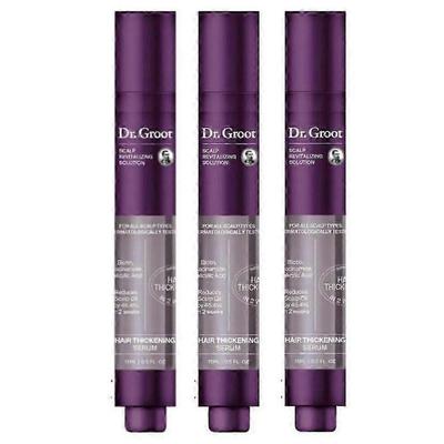 3X DR.Groot Haarverdickendes Serum gegen Haarausfall, dünnes Haar, Haarpflege, Kopfhautbehandlung, dichteres Haar, reduziert Talg, Roll-On 15ml