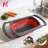 Collapsible Colanders Kitchen Strainer Basket Drain Folding Baskets Fruit Vegetable Foldable Draining Basket Kitchen Tools