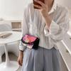 Women's Vintage Portable HandBag Versatile Single Shoulder Slant Across Bag Female Contrast Color Small Square Chain Bag