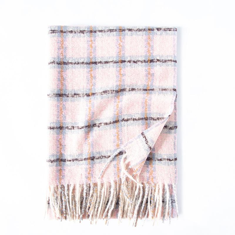 2025 new color plaid scarf autumn and winter fashion imitation cashmere scarf thickened warm scarf women