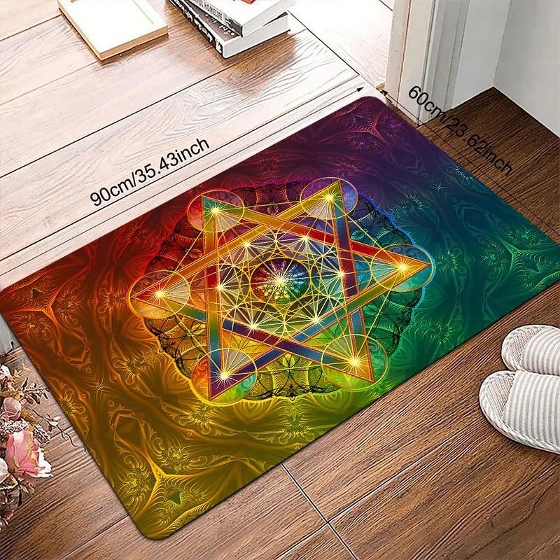Sechszackiger Stern Pop Design Dekor Fußmatten Küchenteppiche Rutschfest Zuhause Badezimmerteppiche Badematte Teppich für Zuhause Spüle Wäsche Dekor