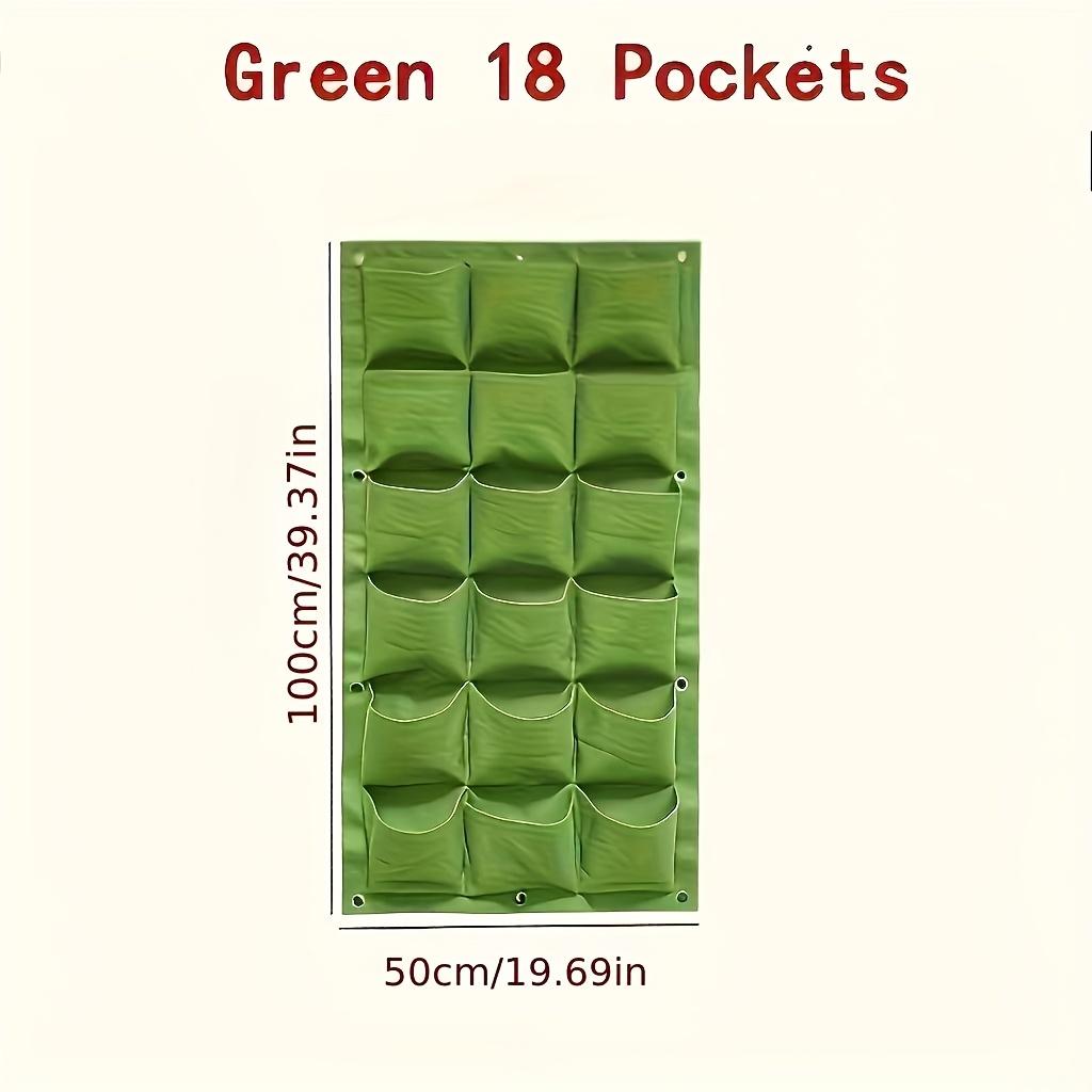 

18 Pocket Vertical Garden Growing Kit - Lightweight Wall Mounted Growing Bag, Indoor and Outdoor Universal Space Saving, Patio Modern Hanging Planter 18 Pockets