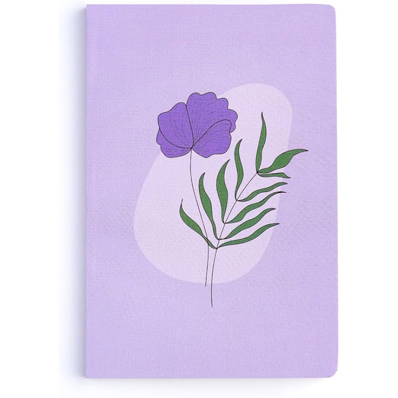 FACTOR NOTES 100 GSM A5 Notebook: Plain | 144 Pages (Violet Bloom)