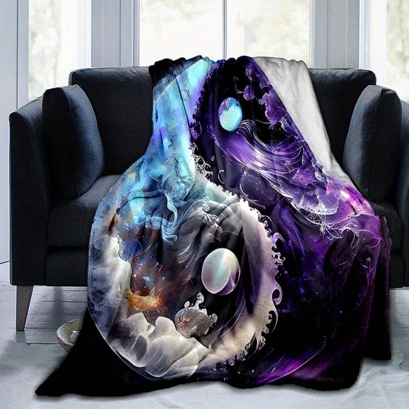 1pc Yin Yang Harmony Blanket Cute Home Decor Gift, Soft, Living Room, Travel, Camping, Car Blankets