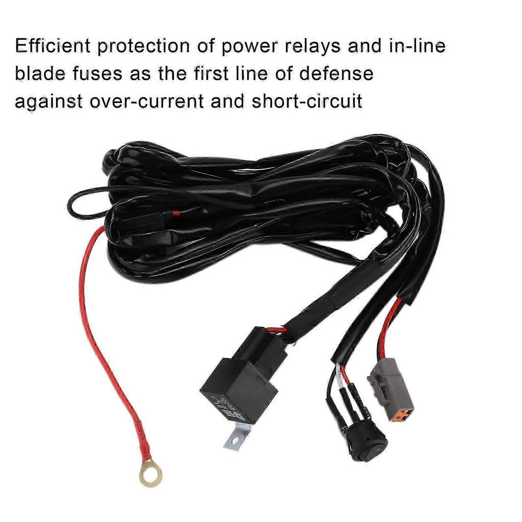 40A 12V Wiring Harness LED Spot Light Modification DT Interface Replacement for Jeep