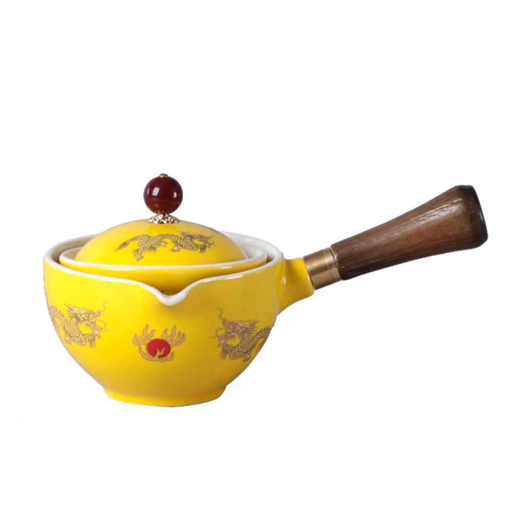 Portable Chinese Gongfu Kung Fu Ceramic Teapot Handle Side-handle Pot Cup Infuser Teapot Ceramic Tea Maker