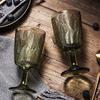 MDNG French Retro Embossed Leaf Glass Goblet