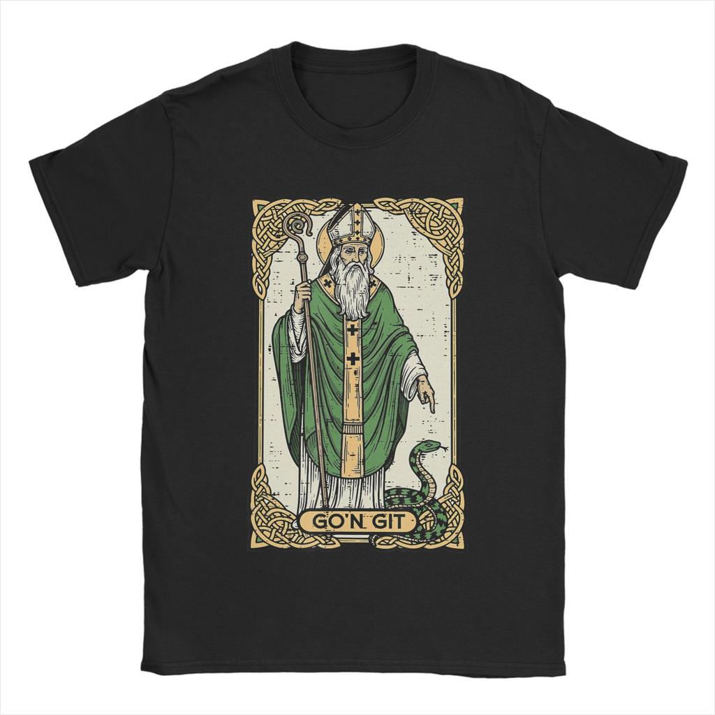 St Patricks Catricks Day Cats Saint Pattys Unisex T Shirts  Novelty Tees Short Sleeve Round Neck TShirts Cotton Plus Size Tops