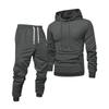 Men's Solid Color Hooded Universal Versatile Hooded Sweatshirt Sweatpants Casual Sports Suit