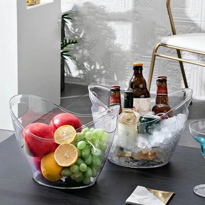 Drink Bucket 3.5Liter Ice Cube Container with Handle Drink Cooler for Drinks and Parties